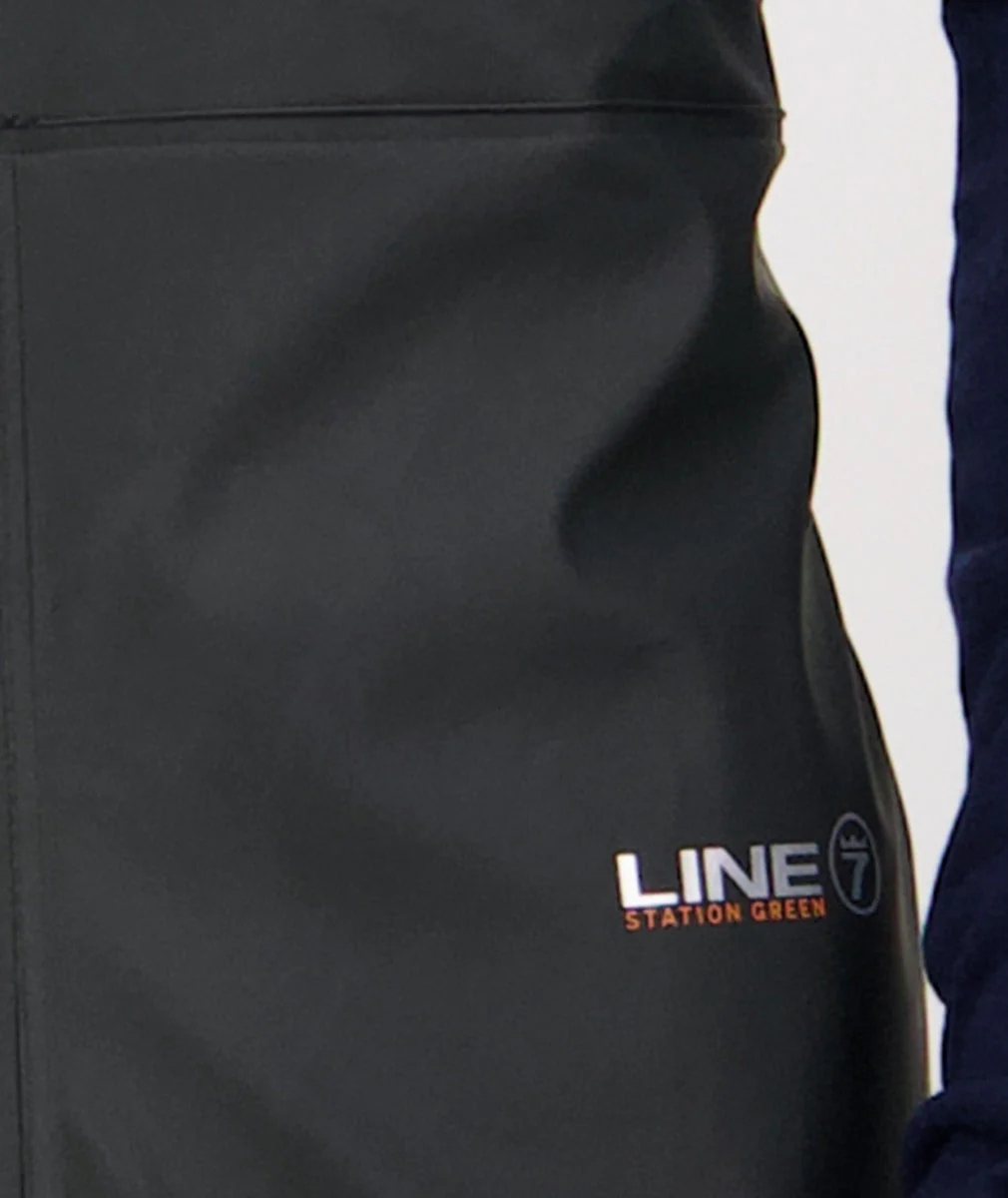 Line 7 Men's Station Green Waterproof Bib Trouser V2 - Image 4