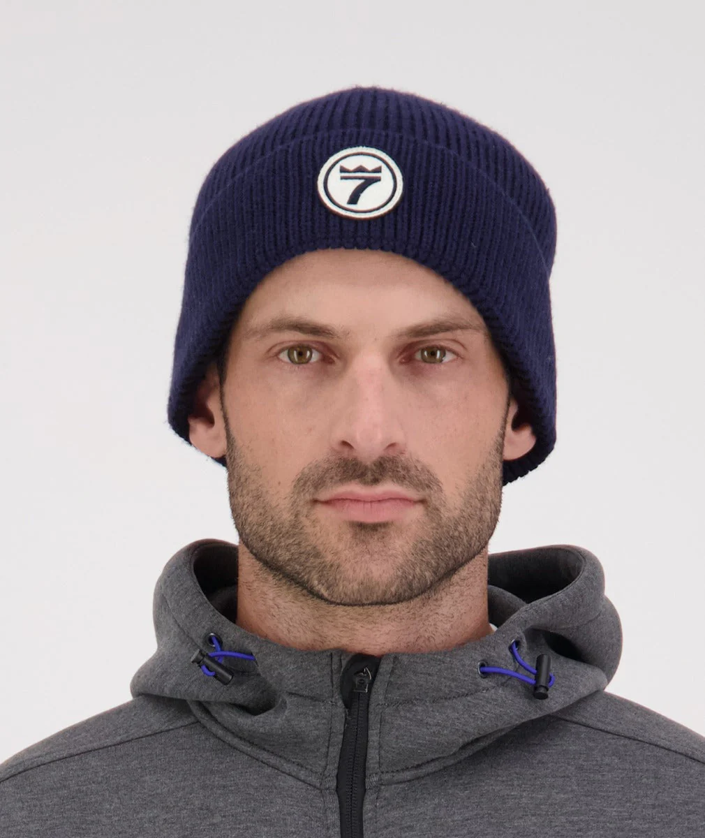 Line 7 Unisex Logo Fisherman Knit Beanie