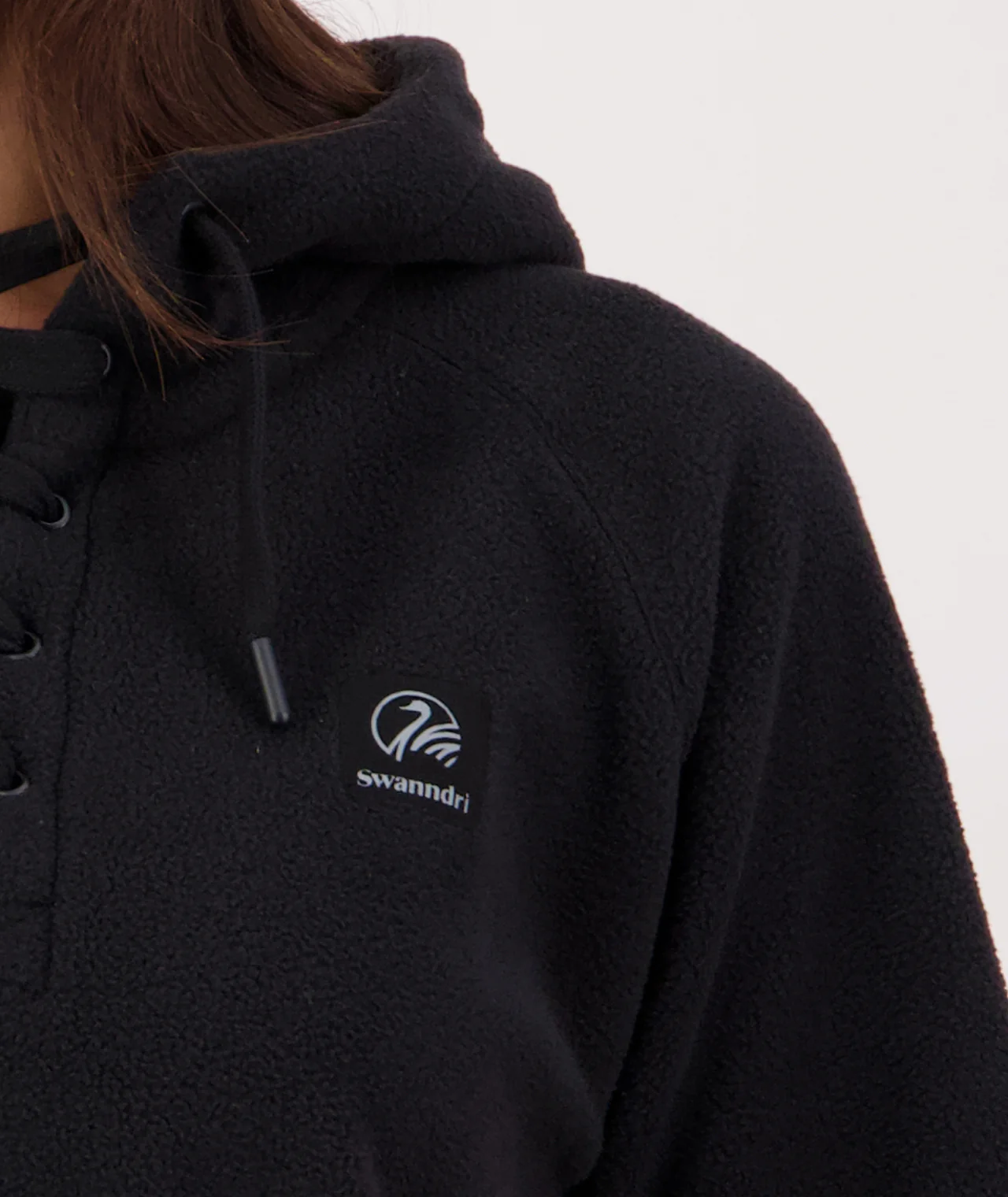 Women's Original Lace Front Fleece Hoodie - Image 6